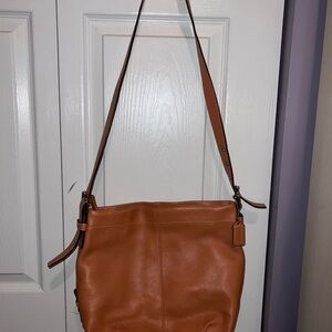 Coach Orange Leather Shoulder Bag